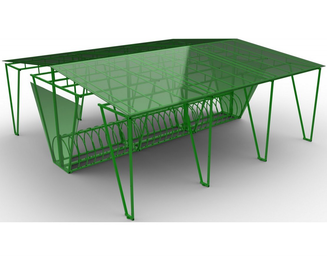 Велопарковка Шаттл с навесом - вид 4