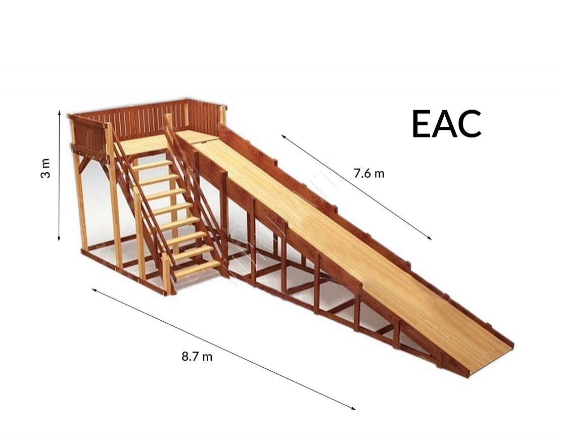 Зимняя деревянная игровая горка TORUDA Север-6 (скат 7.6 м)